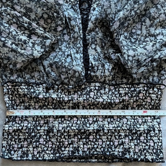 𝅺free People Beatrice Ruffle Blouse Top ,L - Picture 4 of 6